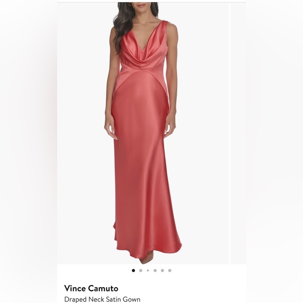 Vince Camuto Pink Asymmetrical Maxi Slip Skirt